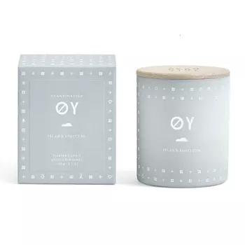 Свеча ароматическая оу с крышкой 190 г (skandinavisk) голубой 8 см.