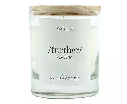 Свеча ароматическая the olphactory further вербена (ambientair) белый 8x9x8 см.