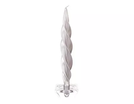 Свеча mozart (adpal) серебристый 31 см.