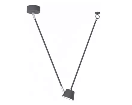 Светильник на штанге хартвиг (demarkt) серый 63x67 см.