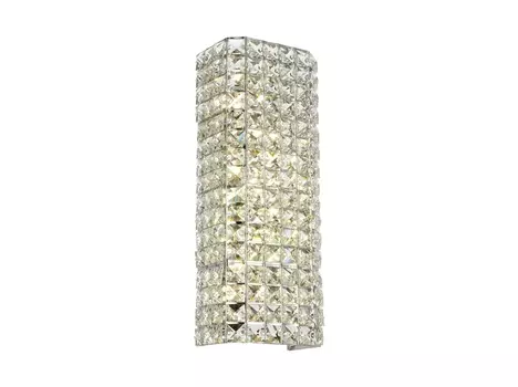 Светильник настенный disco (st luce) серебристый 16x43 см.