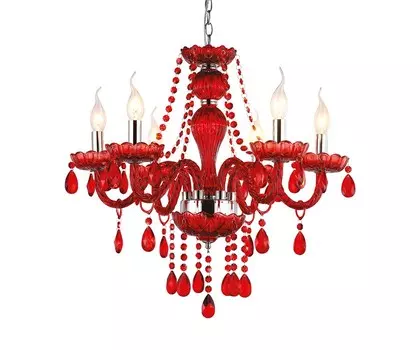 Светильник подвесной (arte lamp) красный 56 см.