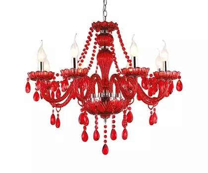 Светильник подвесной (arte lamp) красный 60 см.