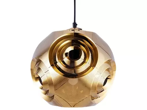 Светильник подвесной curve ball (desondo) золотой 28 см.