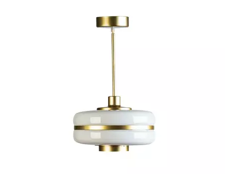 Светильник подвесной из белого стекла (garda decor) белый 30x180 см.