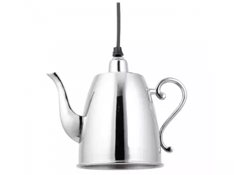 Светильник подвесной kettle (desondo) серебристый 23x20x13 см.