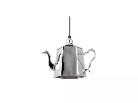 Светильник подвесной kettle (desondo) серебристый 25x20x13 см.