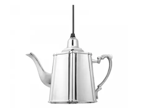 Светильник подвесной kettle (desondo) серебристый 25x20x13 см.