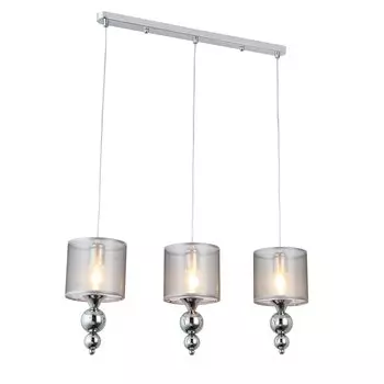 Светильник подвесной pazione (evoluce) серебристый 59x26x14 см.