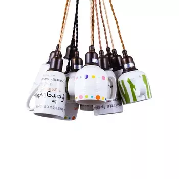 Светильник подвесной tankard (desondo) белый 15 см.