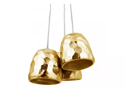 Светильник подвесной triplet lay (desondo) золотой 11 см.