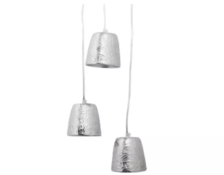 Светильник подвесной triplet slick (desondo) серебристый 11 см.