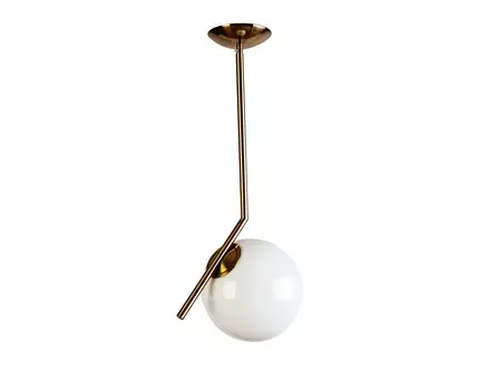 Светильник потолочный шар (белое стекло) (garda decor) белый 20x150 см.