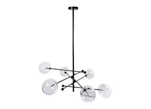 Светильник потолочный стеклянные шары (garda decor) черный 110x130x110 см.