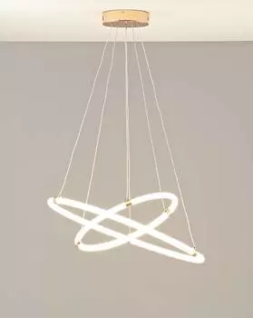 Светодиодная подвесная люстра lama (moderli) золотой 100 см.