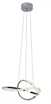 Светодиодная подвесная люстра с пультом ello 100*50 (moderli) серебристый 100 см.