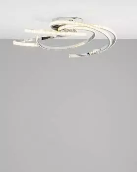 Светодиодная потолочная люстра с пультом ello 63*16 (moderli) серебристый 16 см.