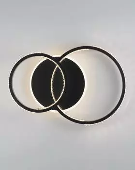 Светодиодная потолочная люстра с пультом novas 60*45 (moderli) черный 60x15x45 см.