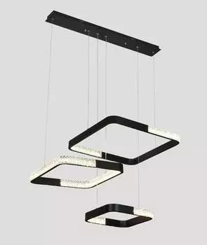Светодиодный подвесной светильник с пультом novas 100*80 (moderli) черный 80x100x52 см.