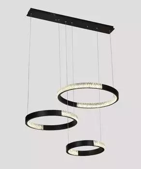 Светодиодный подвесной светильник с пультом novas 80*52 (moderli) черный 80x100x52 см.