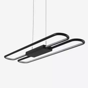 Светодиодный подвесной светильник style 100*80 черный (moderli) черный 80x100x30 см.