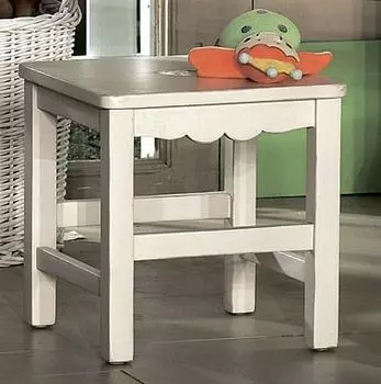 Табурет детский нордик (инлавка) белый 31x31x31 см.