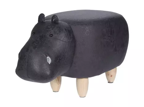 Табурет мягкий hippo (ogogo) серый 68x29x35 см.