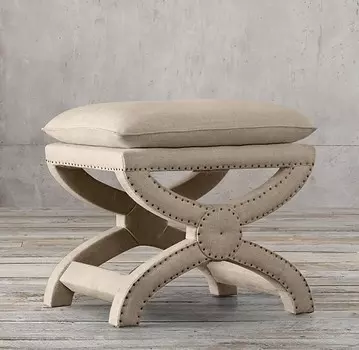 Табурет toscane nailhead (idealbeds) бежевый 55x53x43 см.