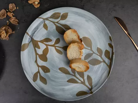 Тарелка autumn sonata 26см (ogogo) серый