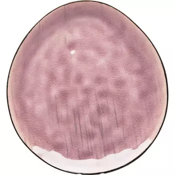 Тарелка десертная crackle (kare) розовый 20x2x17 см.