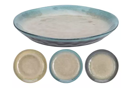 Тарелка десертная керамическая ассорти (garda decor) синий 20x20 см.