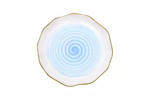 Тарелка mistero голубая (garda decor) голубой 2 см.