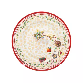 Тарелка repast christmas world multi диаметр 21 см (repast) красный
