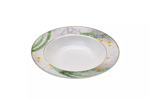 Тарелка суповая cometa (garda decor) белый 3 см.