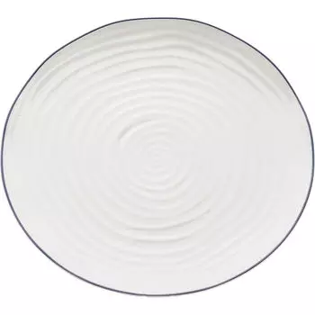 Тарелка swirl (kare) белый 2 см.
