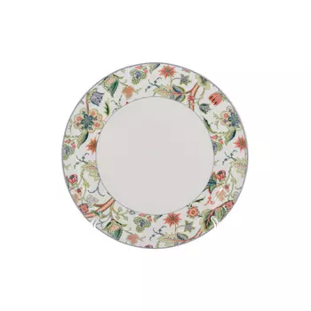 Тарелка том лесной узор (thun) белый 26 см.