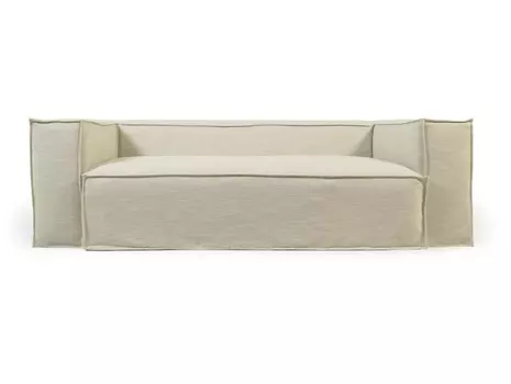 Трехместный диван blok со съемными чехлами (la forma) белый 240x69x100 см.