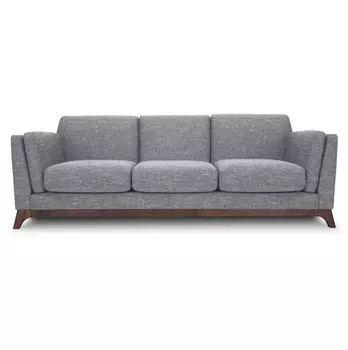 Трехместный диван лексингтон l (vysotkahome) серый 210x79x89 см.