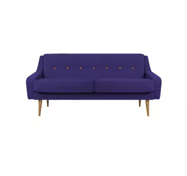 Трехместный диван одри m violet (vysotkahome) фиолетовый 185x85x85 см.