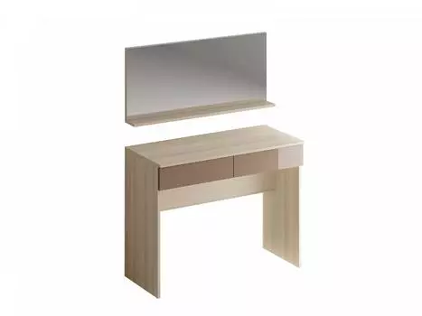 Туалетный столик с зеркалом uno (ogogo) бежевый 100x45 см.