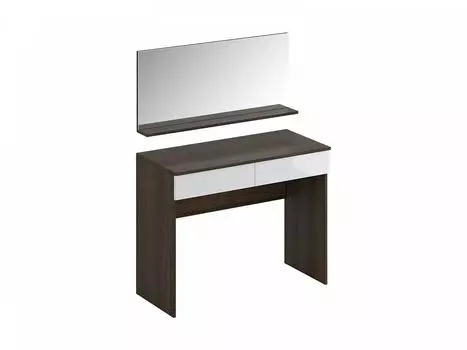 Туалетный столик с зеркалом uno (ogogo) коричневый 100x78x45 см.