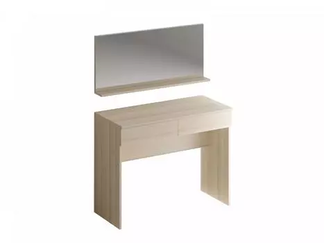 Туалетный столик с зеркалом uno (ogogo) серый 100x78x45 см.