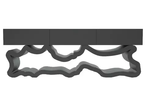 Тумба эклер (odingeniy) черный 160.0x55.0x40.0 см.