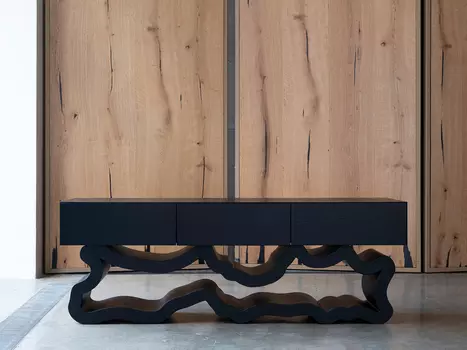 Тумба эклер (odingeniy) черный 160x57x35 см.