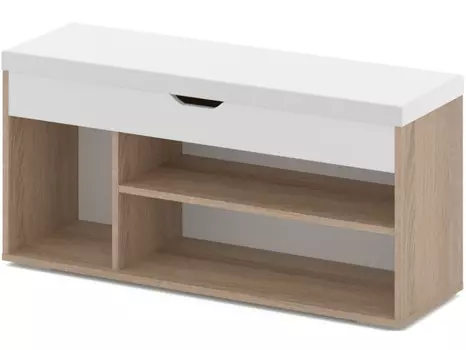 Тумба «аризона» с нишей, дуб сонома/белый (вайт) (аврора) коричневый