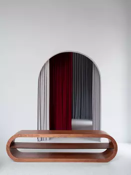 Тумба цикл 185 с полкой (odingeniy) коричневый 185x46 см.