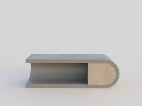 Тумба цикличность с ящиком (odingeniy) серый 150x40x40 см.