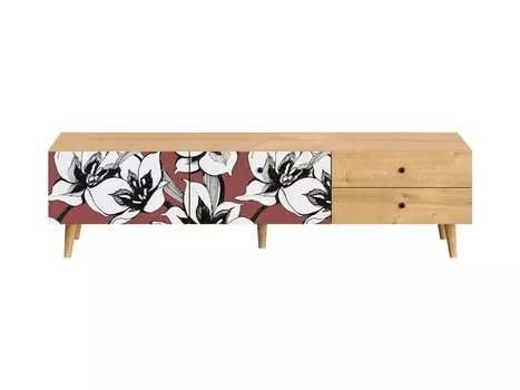 Тумба frida (ogogo) красный 181x47x50 см.