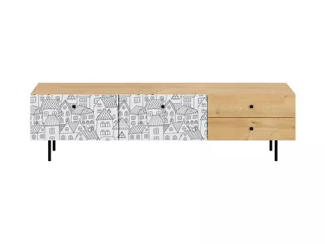 Тумба frida (ogogo) серый 181x47x50 см.