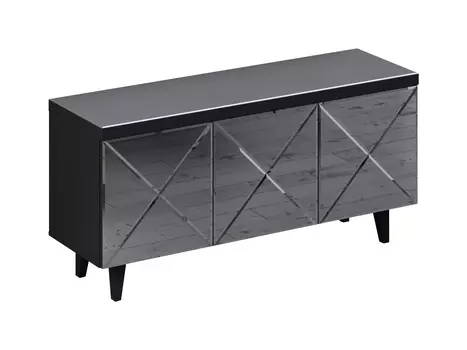 Тумба kristal (ogogo) черный 145x69x44 см.